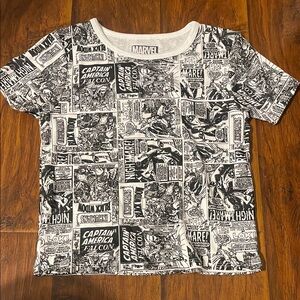 Marvel Kids Black and White Comic Tee